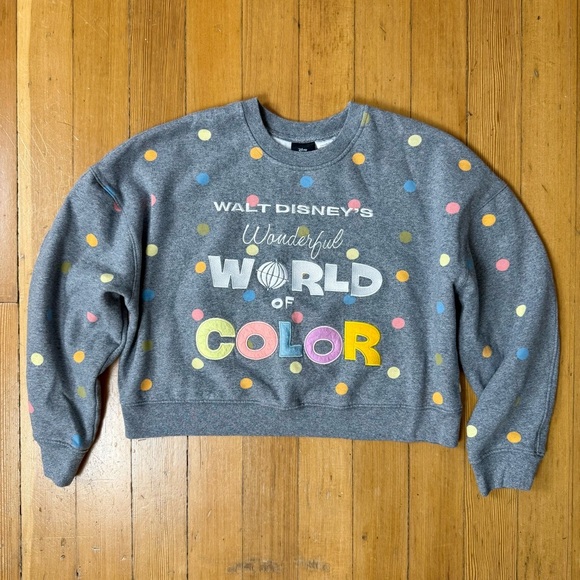 Disney Tops - Disney 100 Wonderful World of Color Cropped Sweatshirt Disneyland WDW